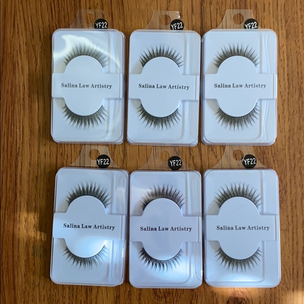 Spiky natural-look false lashes Style YF22 6-prs